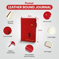 Custom Notebook with Pocket - Red