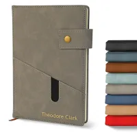 Custom Notebook with Pocket - Grey