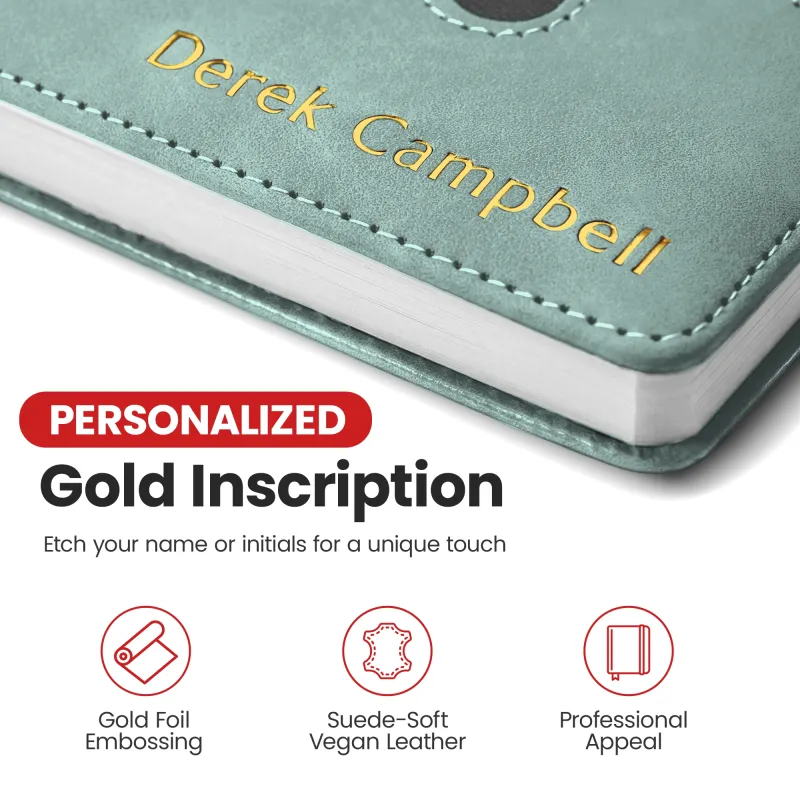 Custom Notebook with Pocket - Sky Blue