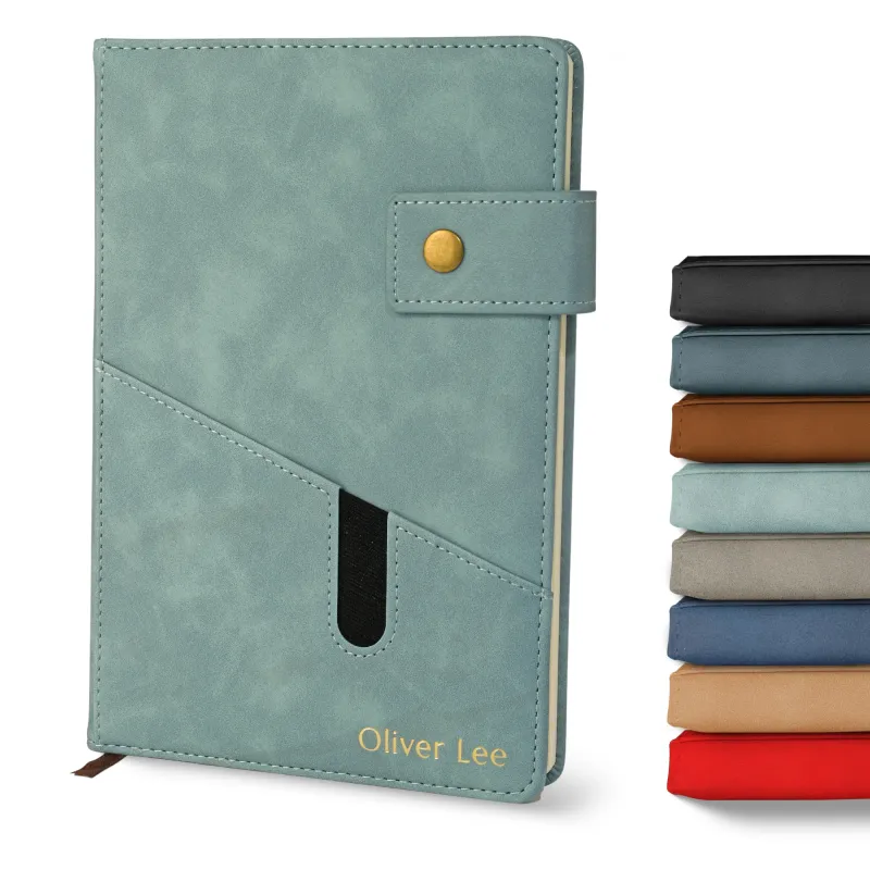Custom Notebook with Pocket - Sky Blue
