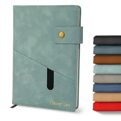 Custom Notebook with Pocket - Sky Blue