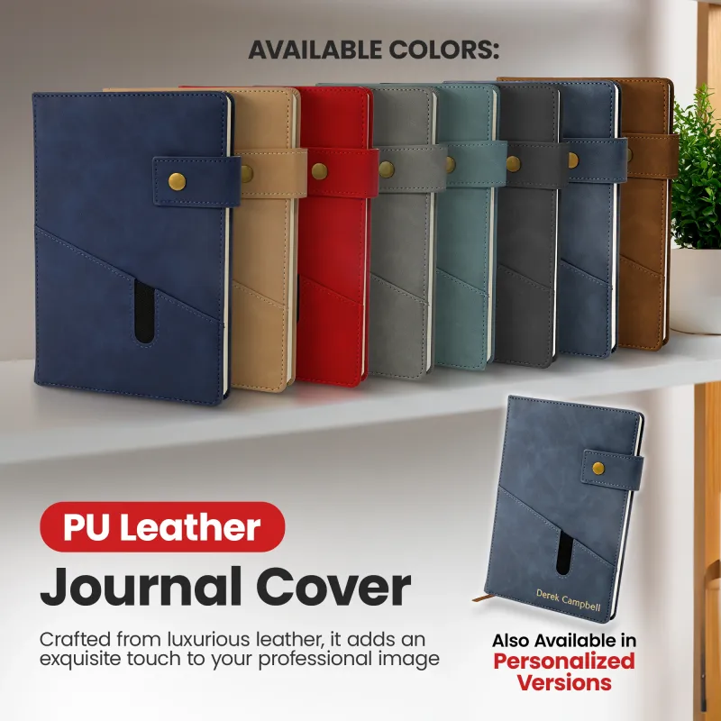Notebook with Pocket and Pen - Storm Blue