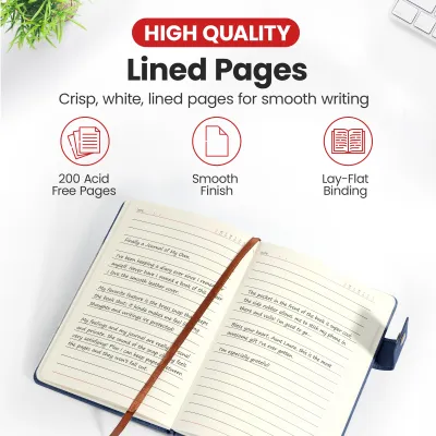 Notebook with Pocket and Pen - Storm Blue