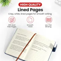 Notebook with Pocket and Pen - Storm Blue