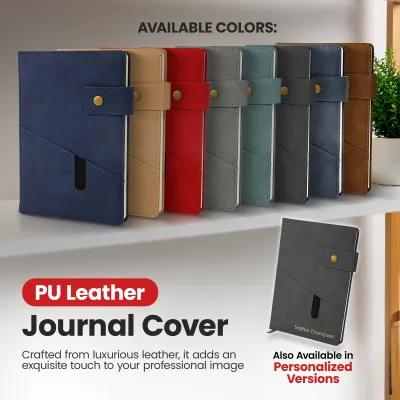 Notebook with Pocket and Pen - Black