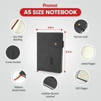 Notebook with Pocket and Pen - Black