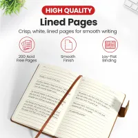 Notebook with Pocket and Pen - Brown