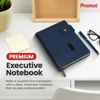 Notebook with Pocket and Pen - Blue