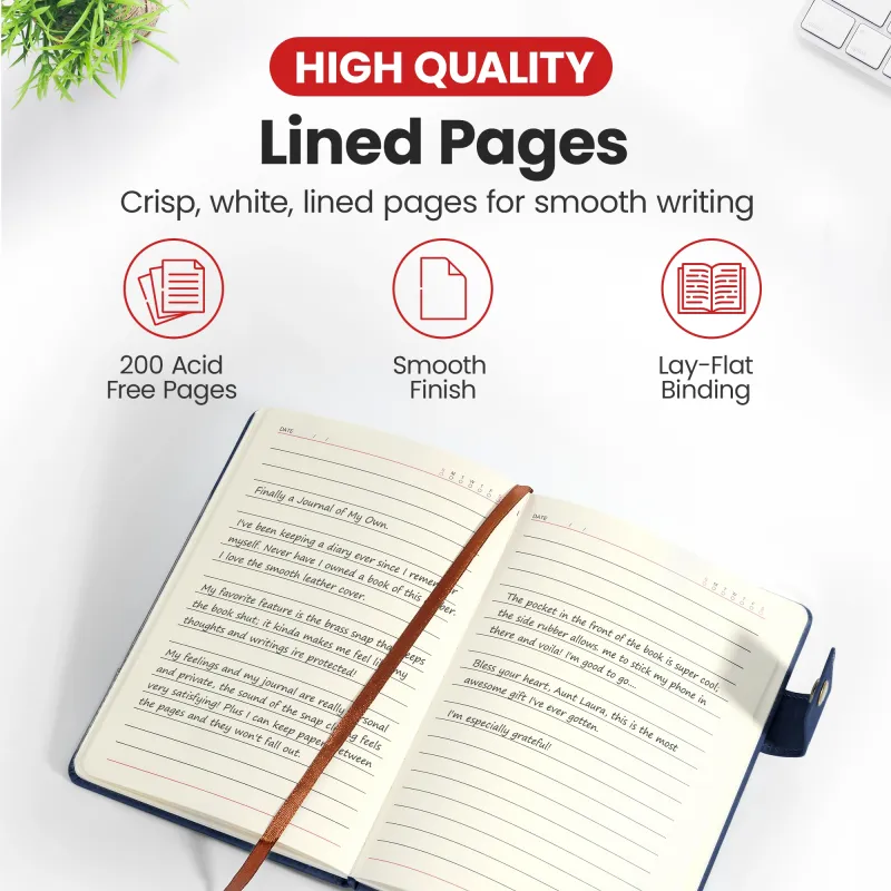 Notebook with Pocket and Pen - Blue