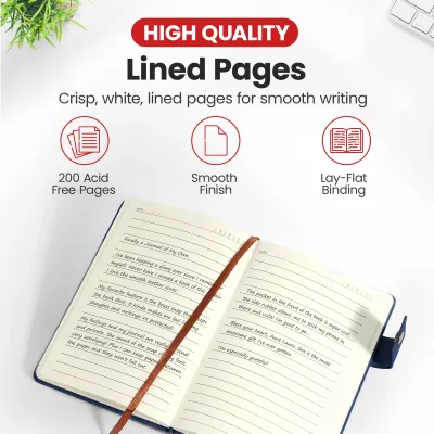 Notebook with Pocket and Pen - Blue