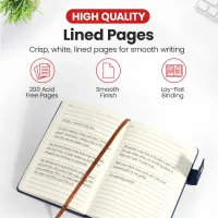 Notebook with Pocket and Pen - Blue