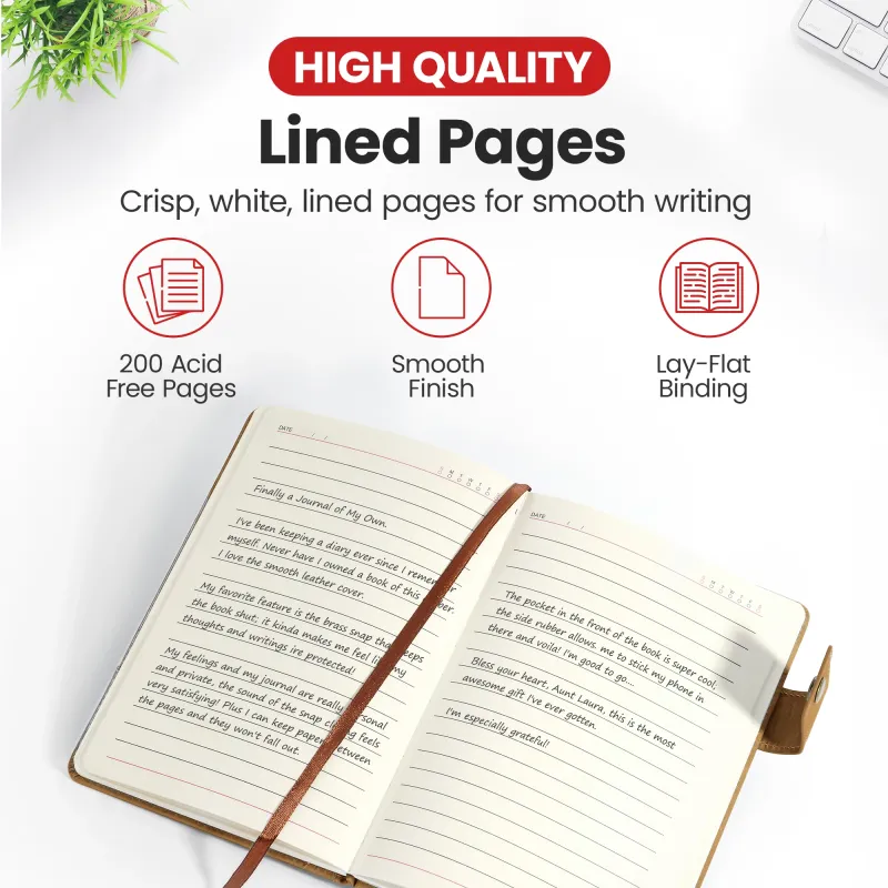 Notebook with Pocket and Pen - Tan