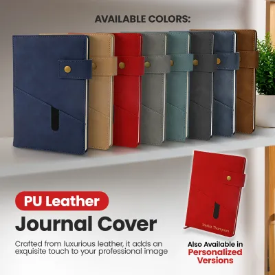 Notebook with Pocket and Pen - Red