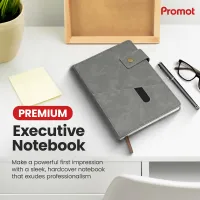 Notebook with Pocket and Pen - Grey