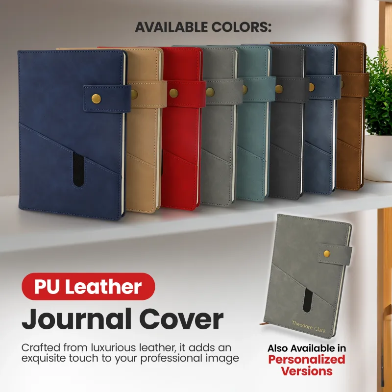 Notebook with Pocket and Pen - Grey