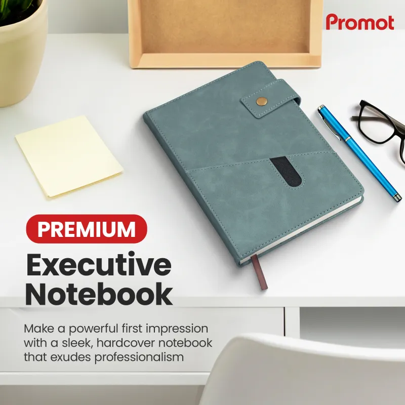 Notebook with Pocket and Pen - Sky Blue