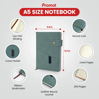 Notebook with Pocket and Pen - Sky Blue