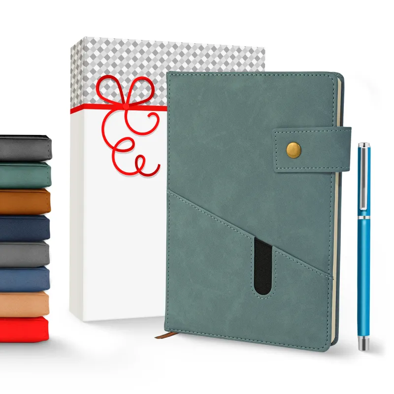 Notebook with Pocket and Pen - Sky Blue