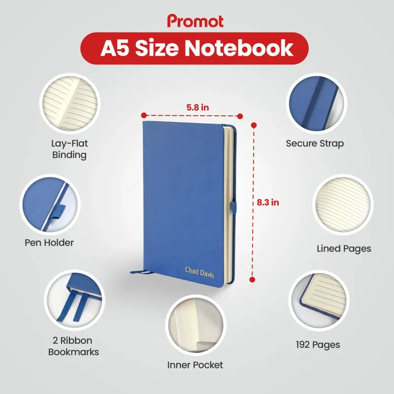 Personalized Journal Notebook - Blue