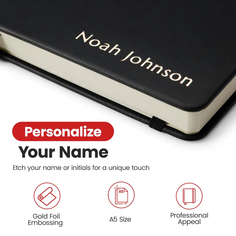 Personalized Journal Notebook - Black