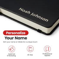 Personalized Journal Notebook - Black