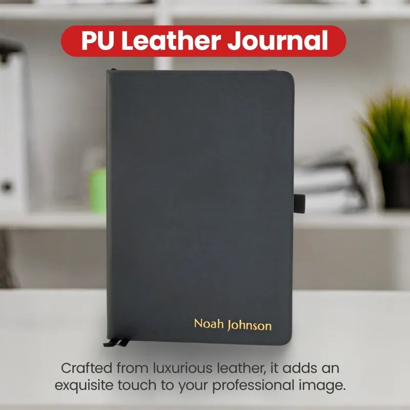 Personalized Journal Notebook - Black
