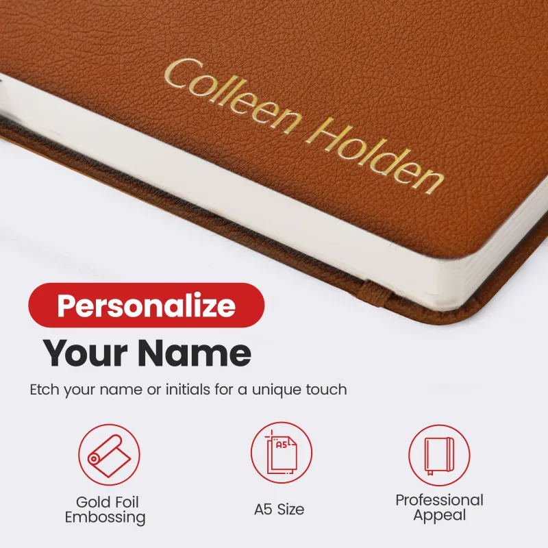 Personalized Journal Notebook - Brown