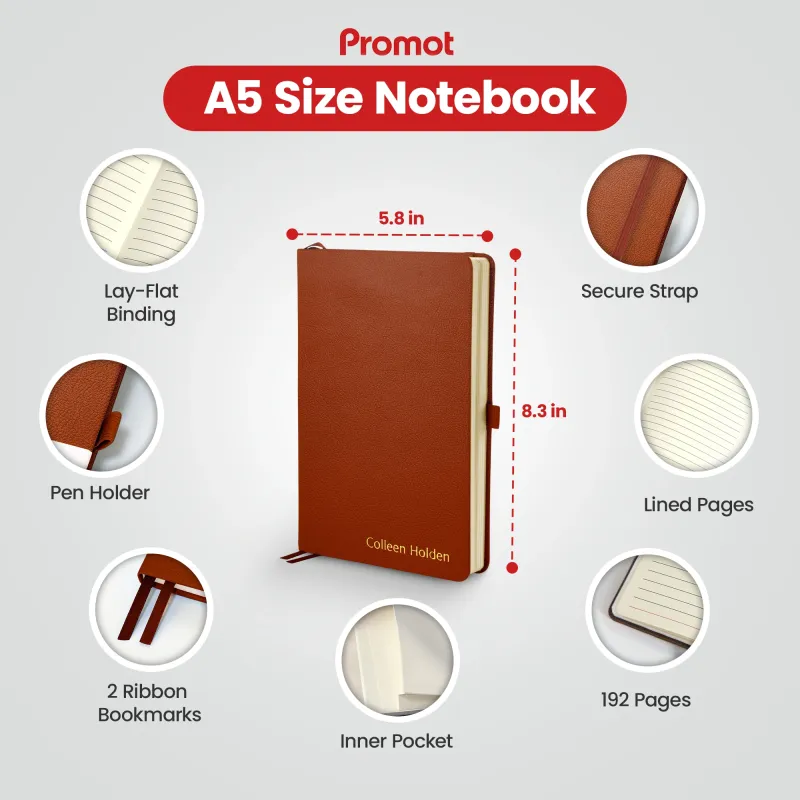Personalized Journal Notebook - Brown