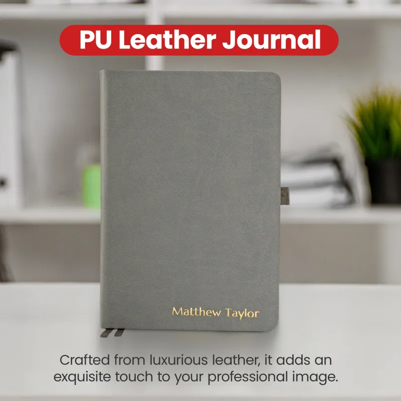 Personalized Journal Notebook - Gray