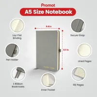 Personalized Journal Notebook - Gray