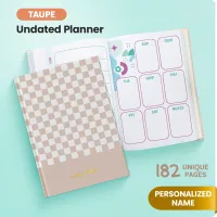 Personalized Undated Planner - Taupe