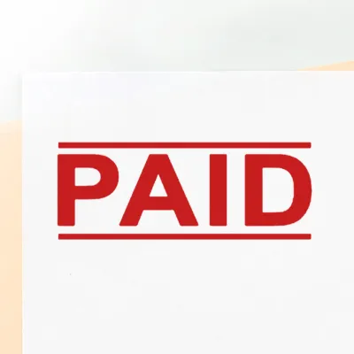 Double Line Paid Stamp