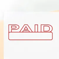 Box Outline Paid Stamp