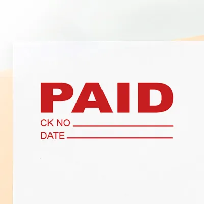 Paid Stamp - Check No. and Date