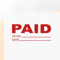 Paid Stamp - Check No. and Date