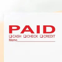 Paid Stamp - Cash Check Credit