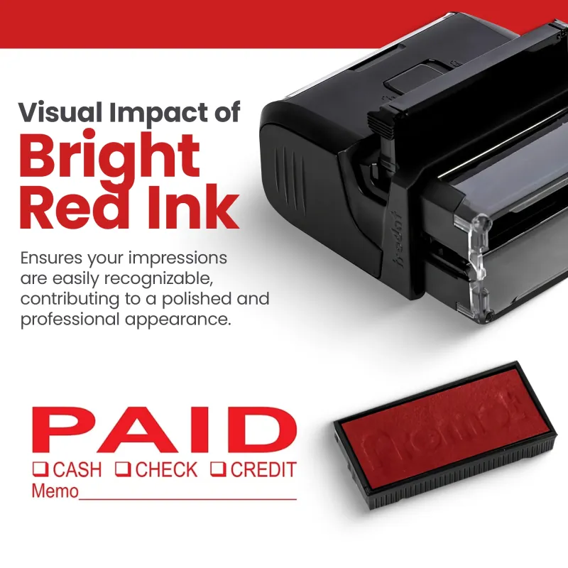 Paid Stamp - Cash Check Credit