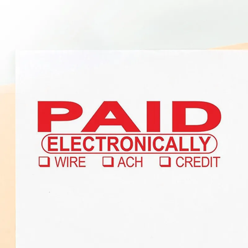 Paid Electronicaly Stamp - Wire, Ach, Credit