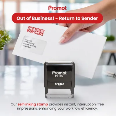 Out of Business Return to Sender Stamp