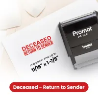 Deceased - Return to Sender Stamp