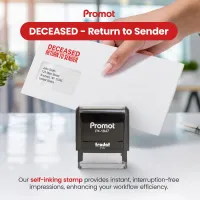 Deceased - Return to Sender Stamp