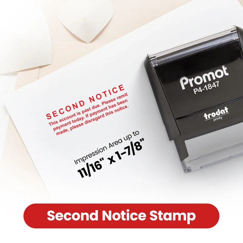 Second Notice Past Due Stamp