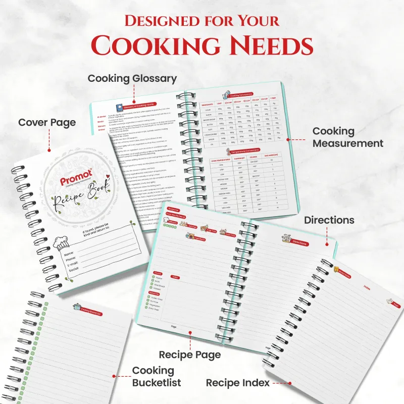 Custom Recipe Book - Sea Green