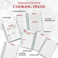 Custom Recipe Book - Sea Green