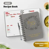 Custom Recipe Book - Grey