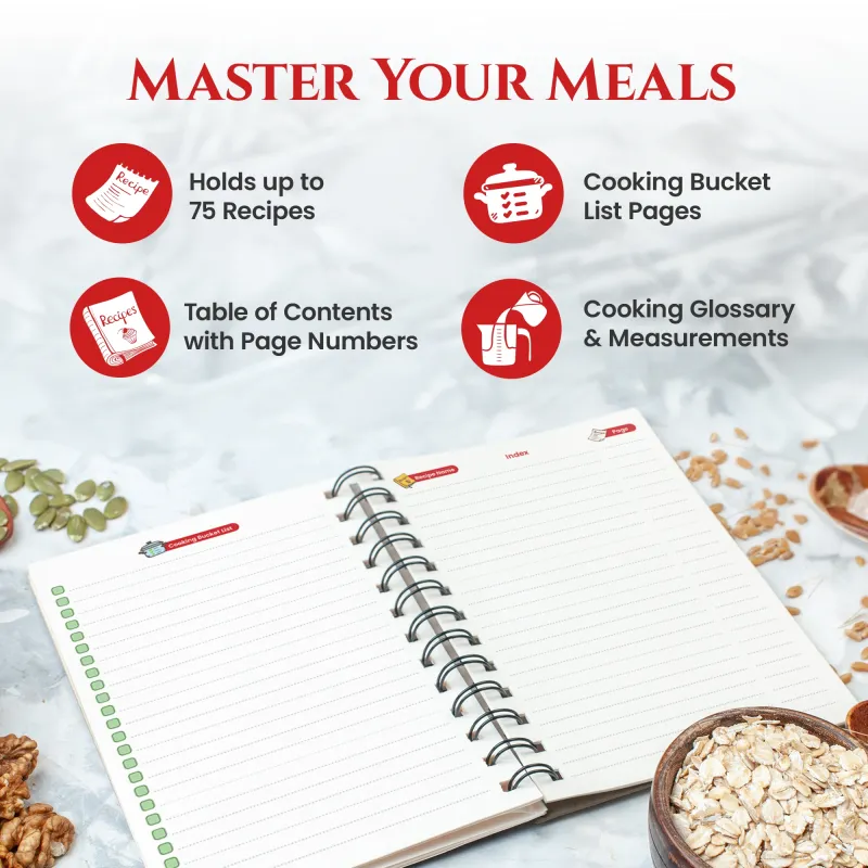 Custom Recipe Book - Grey