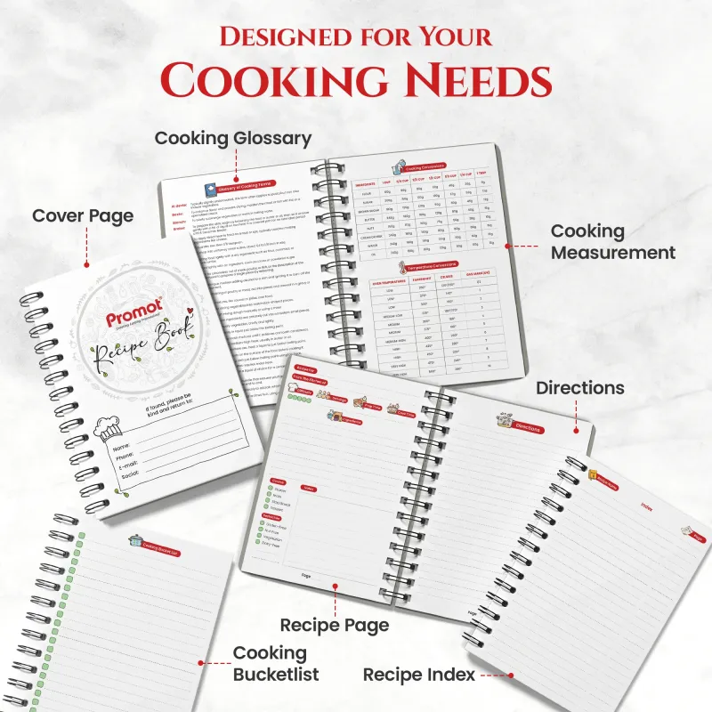 Custom Recipe Book - Grey