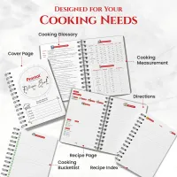 Custom Recipe Book - Grey