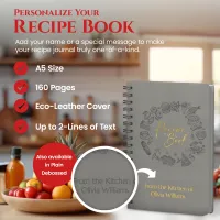 Custom Recipe Book - Grey