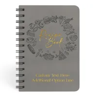 Custom Recipe Book - Grey